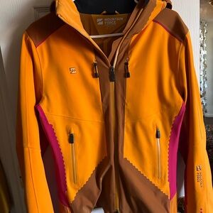 Women's Ski Jacket - Vibrant Orange and Pink